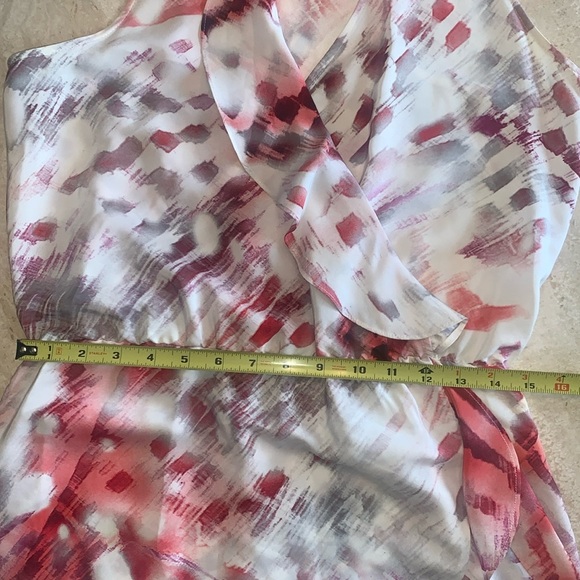 PARKER modern romantic ruffled silk dress, hi-lo, ruffles, sleeveless. M EUC - Picture 17 of 17